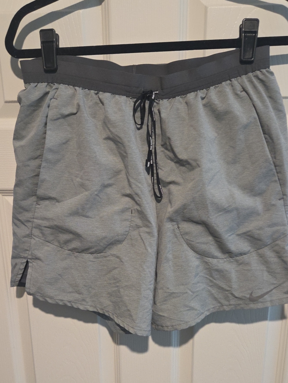 Nike Athletic Shorts in Light Gray with Dark Gray Waistband